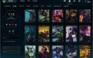 conta lol diamante IV 118 skins com 17k de EA
