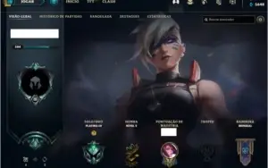 Conta LoL LVL 384 Plat III muitas skins,email p/ troca