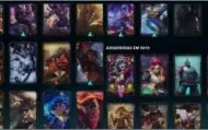 Conta LoL LVL 384 Plat III muitas skins,email p/ troca
