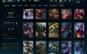 Urnanked com 150 Champs e 105 Skins (ex ferro)