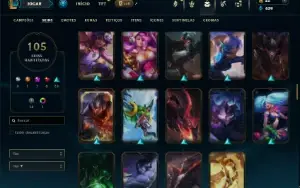 Urnanked com 150 Champs e 105 Skins (ex ferro)