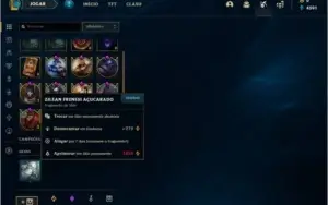 Conta unranked com 48 skins e 107 champs