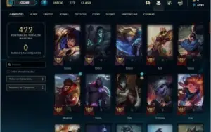 Conta unranked com 48 skins e 107 champs