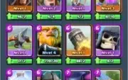 Conta clash royale arena lendária com 5 cartas lendárias.