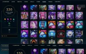 Conta Mestre LOL, Todos os campeões e 200 skins