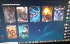 conta de lol, level 123, 84 skins,