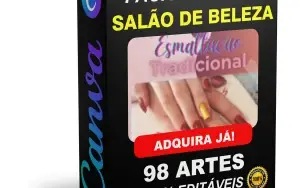 Pack Canva Salão de Beleza Vol 1 - 98 Artes Editáveis