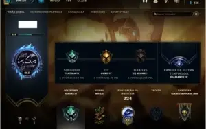 Vendo Conta LOL Platina 4  - 103 Skins  -  115 Campeão