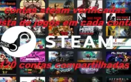 120 Steam Accounts Nfa, Verificadas, Com Nomes Dos Jogos
