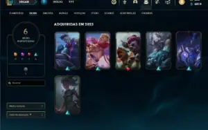 Conta bronze 3 com 35 Champs e 6 Skins + 855 RP