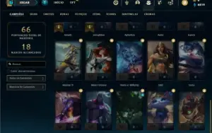 Conta bronze 3 com 35 Champs e 6 Skins + 855 RP
