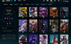 Conta prata 4 com TODOS os champs e 210 Skins + 2000 RP