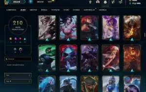 Conta prata 4 com TODOS os champs e 210 Skins + 2000 RP