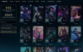 Unranked com TODOS os champs e 574 Skins + 17 Prestigios
