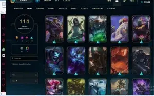 Conta LEAGUE OF LEGENDS Unranked 114 skins