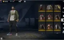 Conta de Free fire, nível 68 com muitas skins.