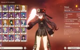 Conta GOLD Genshin com Hutao C1 90 + Biss 90 + Nahida + Biss