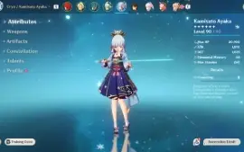Conta Genshin Impact (NA) - Diluc c2 Ayaka Zhongli