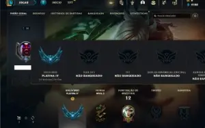 Conta platina 4 com 27 Champs e 4 Skins + 4 Fragmentos