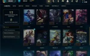 Conta platina 4 com 27 Champs e 4 Skins + 4 Fragmentos