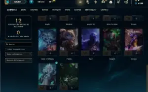 Conta platina 4 com 27 Champs e 4 Skins + 4 Fragmentos