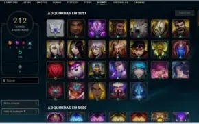 Conta do lol cheio de skin