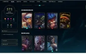Conta do lol cheio de skin