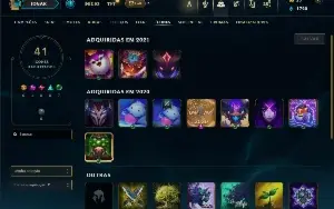 Unranked com 30 Champs e 8 Skins