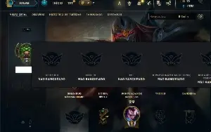 Unranked com 30 Champs e 8 Skins