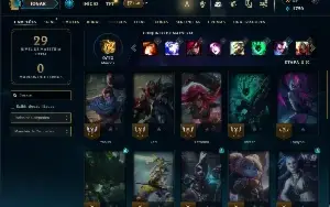 Unranked com 30 Champs e 8 Skins