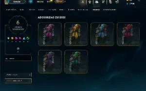 Unranked com 30 Champs e 8 Skins