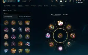 Conta LOL D4 323skins, todos os camps hab, 76k EA, 1k rp