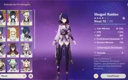 Shogun + arma + Yelan + 9861 primogems