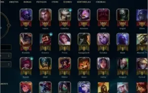 Conta Desafiante 71 Champions 25 skins
