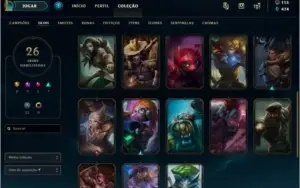 Conta Desafiante 71 Champions 25 skins