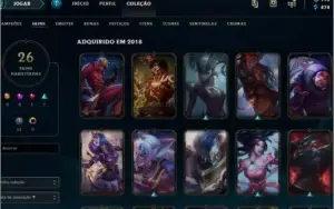 Conta Desafiante 71 Champions 25 skins