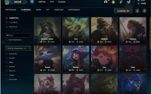 Conta unranked com 132 Champs e 113 Skins