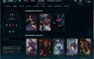 CONTA PRATA 4,  17 SKINS,  45 CHAMPS!