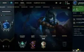 conta LoL platina 4 103 skins todos champs vender hj
