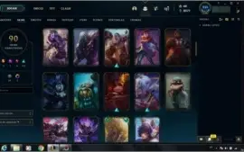 CONTA COM 90 SKINS E QUASE TODOS OS CHAMP
