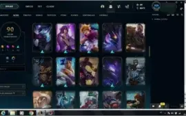 CONTA COM 90 SKINS E QUASE TODOS OS CHAMP