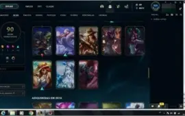 CONTA COM 90 SKINS E QUASE TODOS OS CHAMP