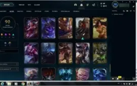 CONTA COM 90 SKINS E QUASE TODOS OS CHAMP