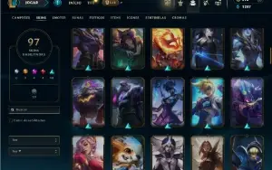 Unranked com 150 Champs e 97 Skins ( MID / JG / TOP )