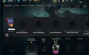 Unranked com 150 Champs e 97 Skins ( MID / JG / TOP )