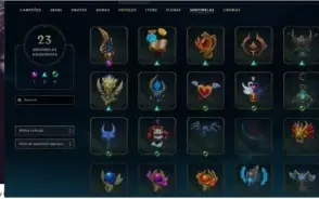 Conta League of Legends Platina 4, Todos Champs, 210 Skins