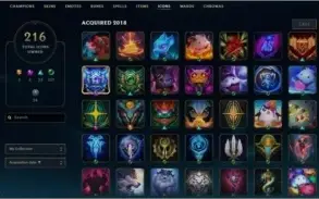 Conta League of Legends Platina 4, Todos Champs, 210 Skins
