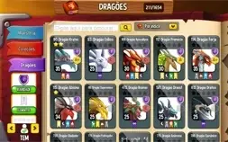 Conta Dragon City nível 56, 6 ilhas, 3 heróicos, 24 lendario