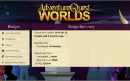 CONTA TOP AQW (AdventureQuest Worlds) DE 2011
