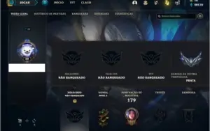 Conta Unranked com 45 Champs e 27 Skins